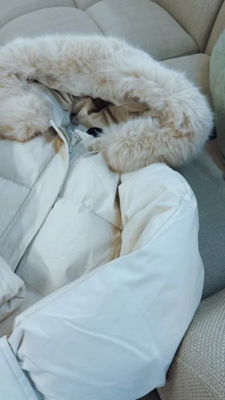 ZIMNÍ BUNDA S KOŽEŠINOU CREAM