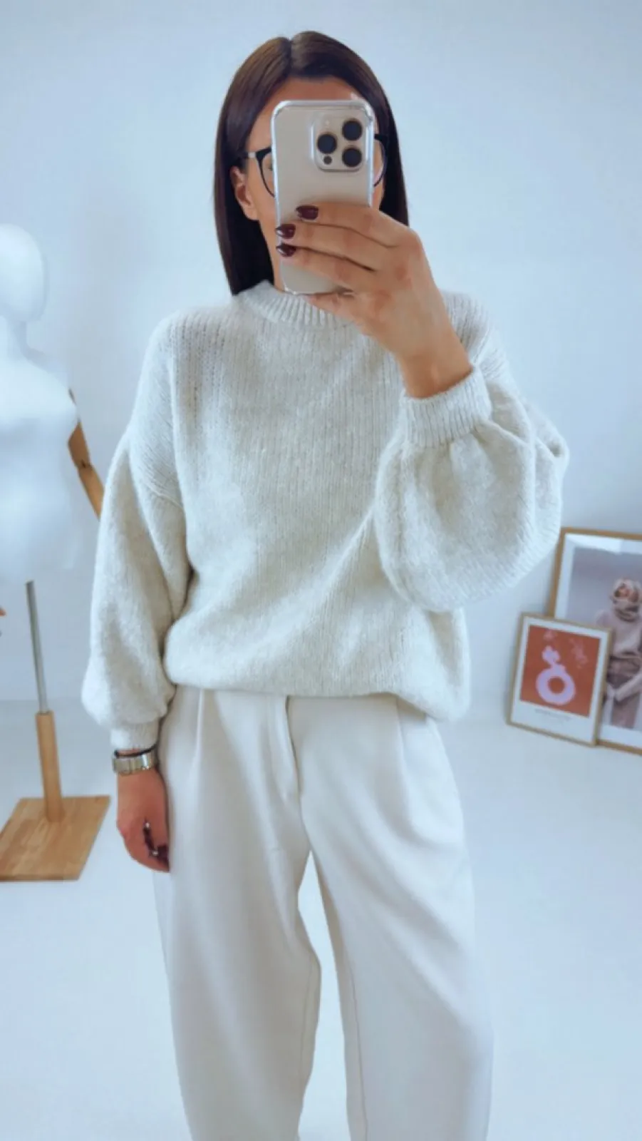 OVERSIZED SVETR BEIGE III