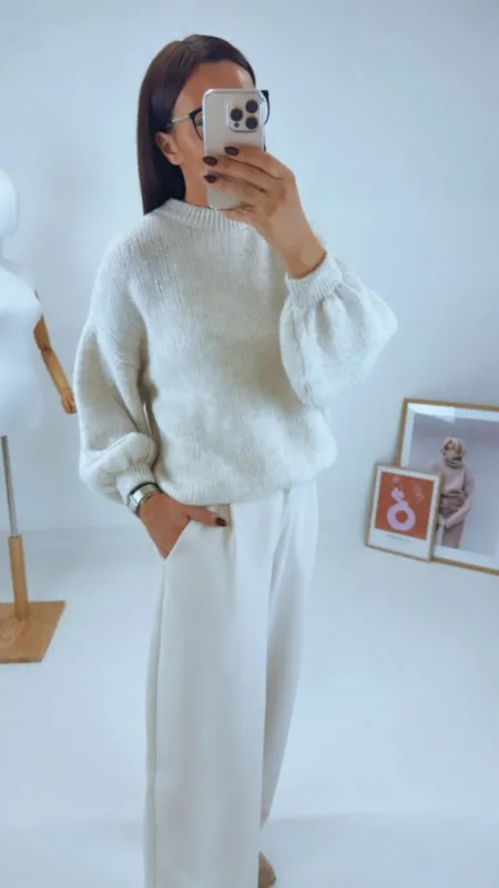OVERSIZED SVETR BEIGE III