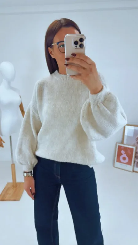 OVERSIZED SVETR BEIGE III