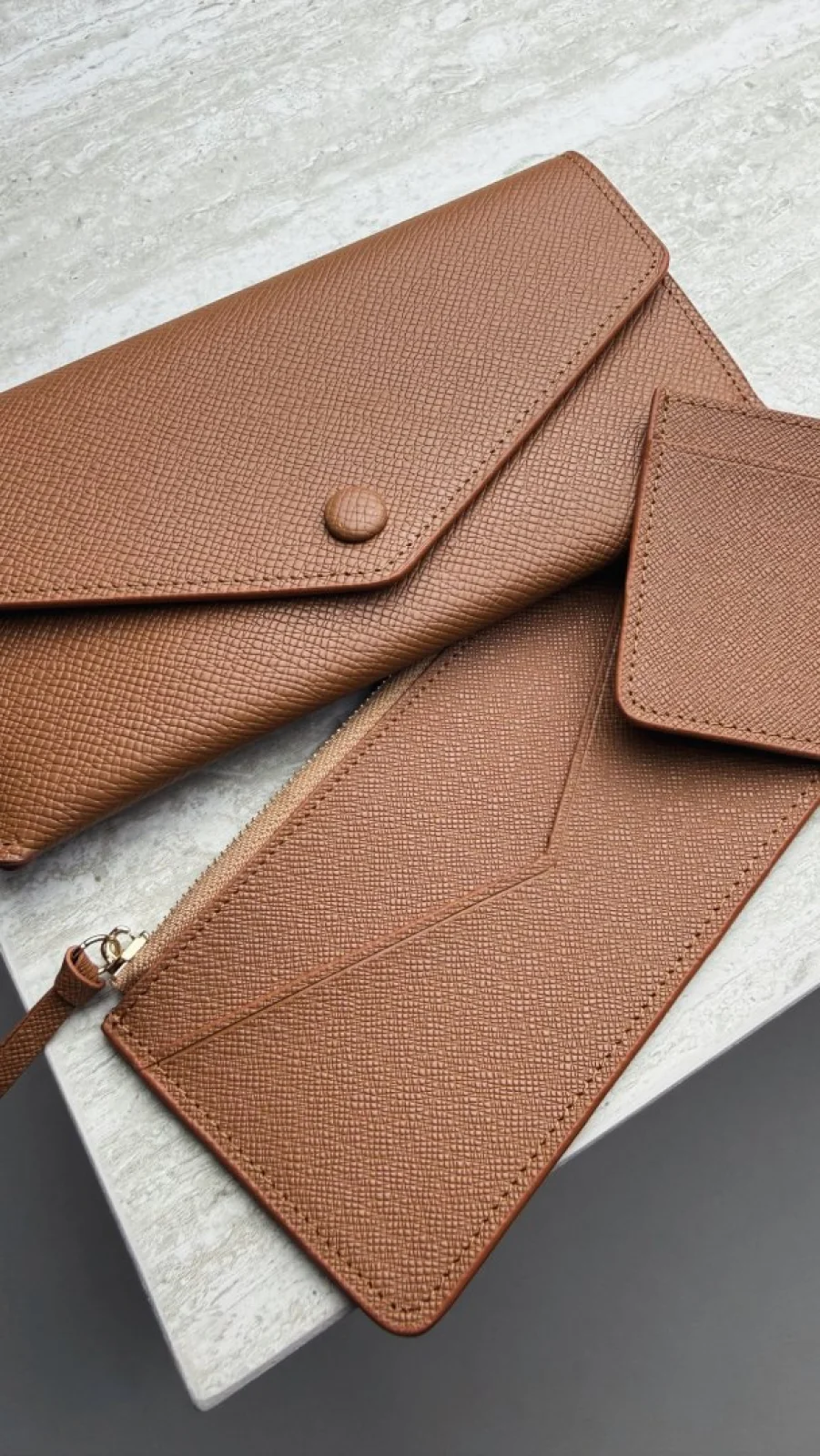 KOŽENÁ PENĚŽENKA CAMEL 3v1 