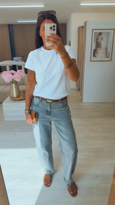 BARREL JEANS ŠEDÁ