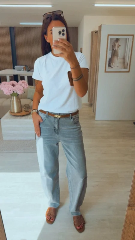 BARREL JEANS ŠEDÁ