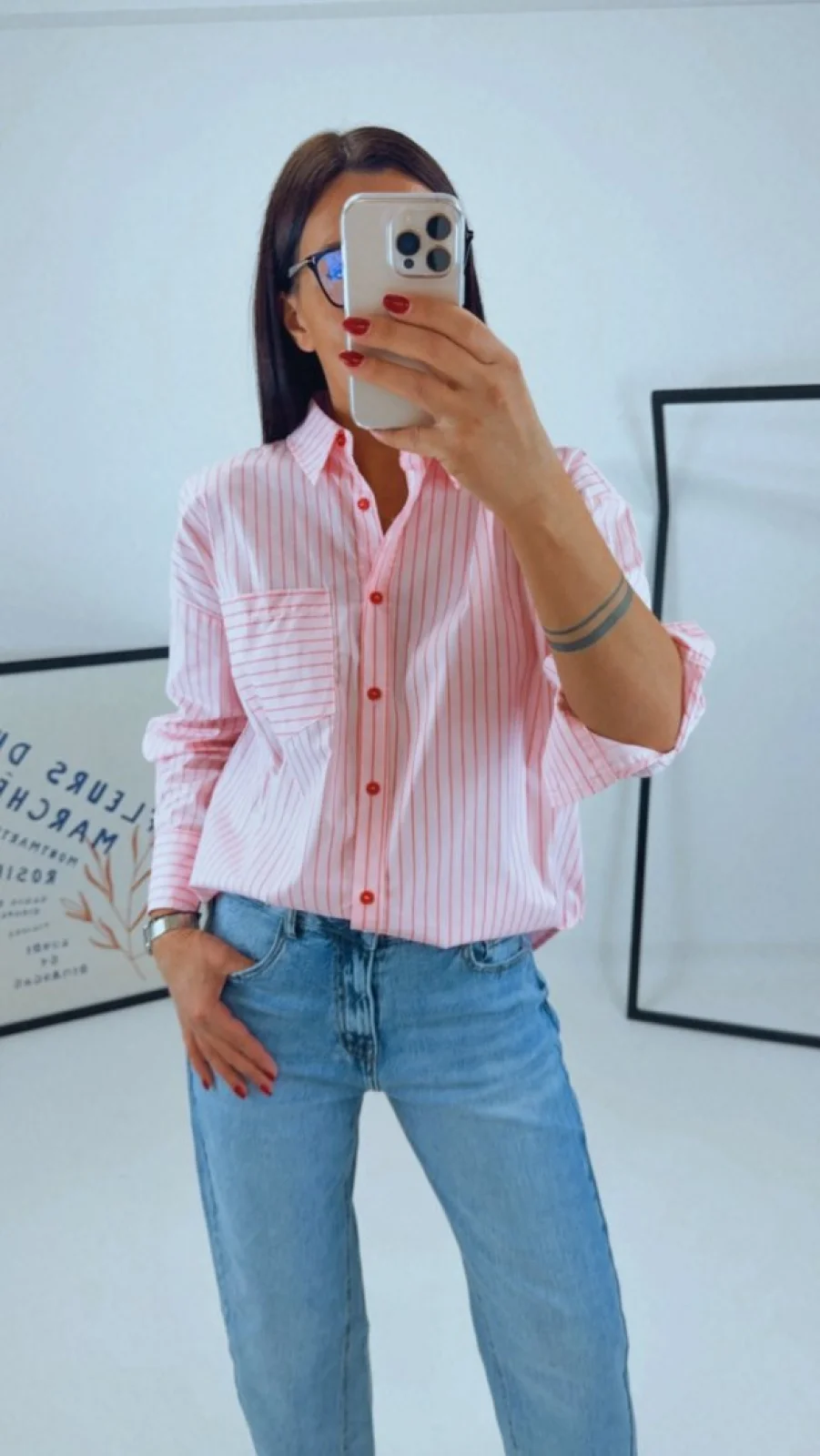 KOŠILE S PROUŽKY PINK