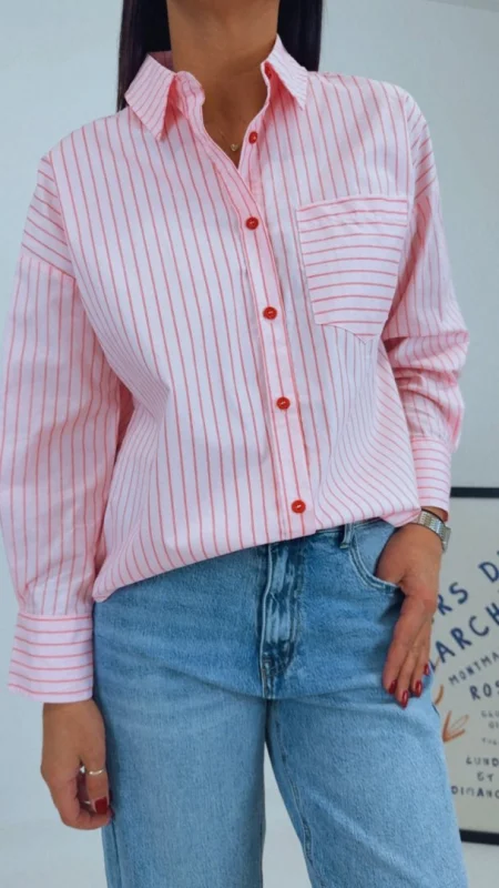 KOŠILE S PROUŽKY PINK