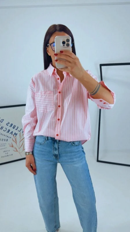 KOŠILE S PROUŽKY PINK