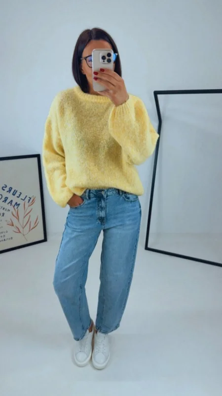 OVERSIZED SVETR YELLOW