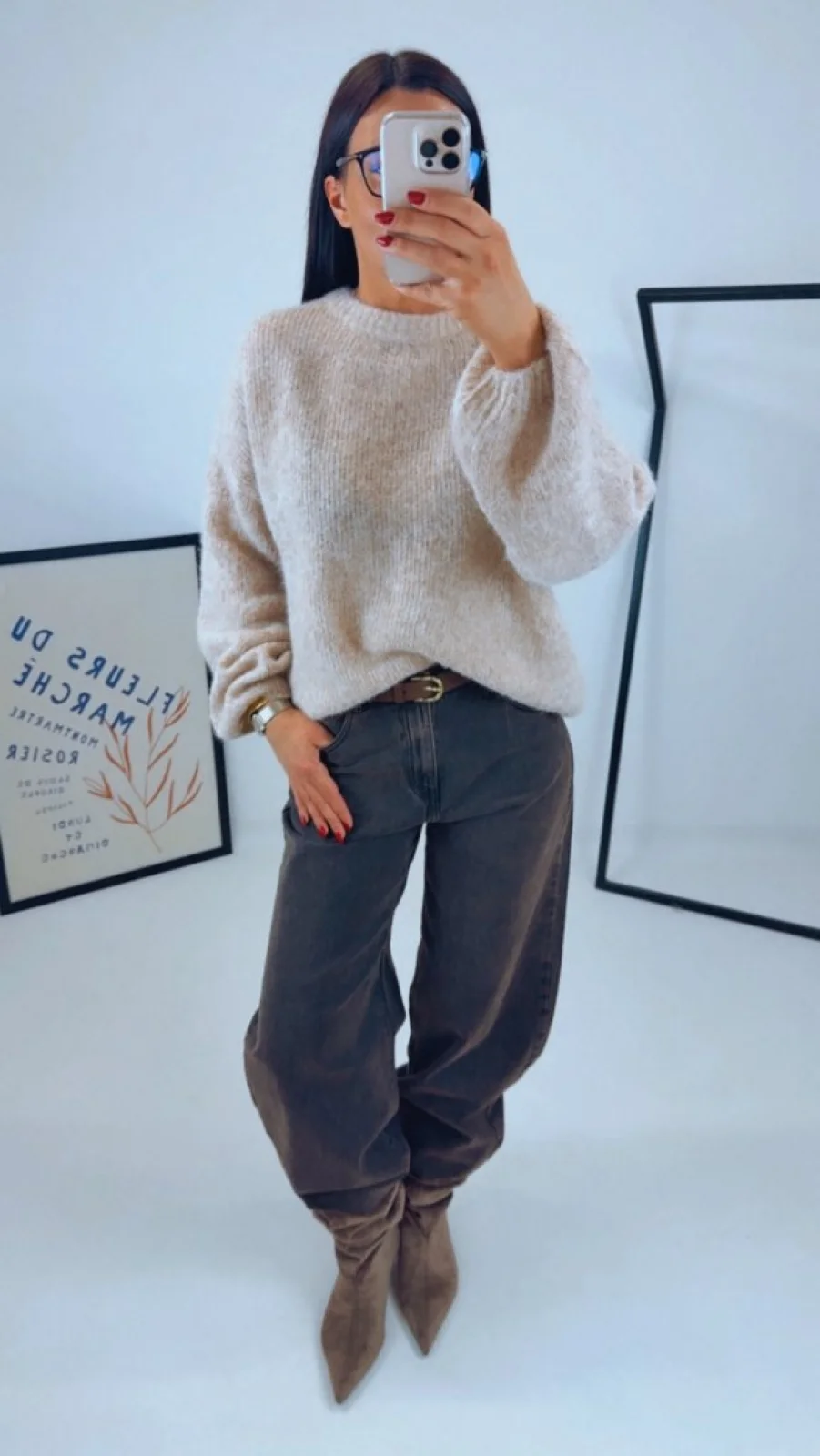 OVERSIZED SVETR BEIGE