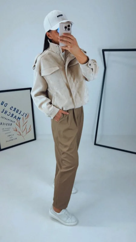 SEMIŠOVÁ BUNDA BEIGE