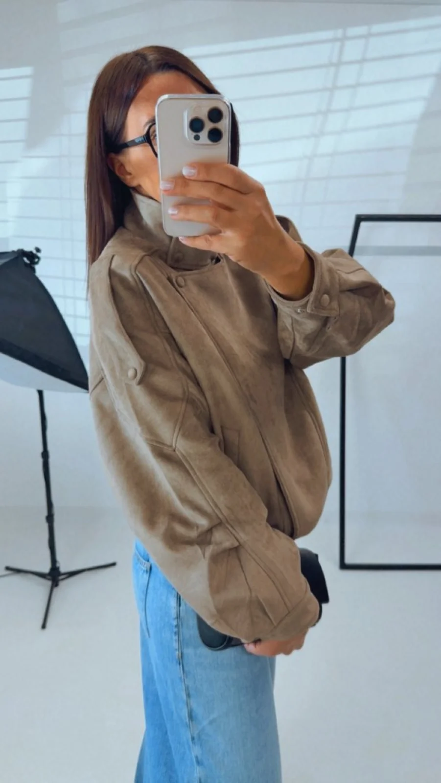 SEMIŠOVÁ BUNDA MOCCA