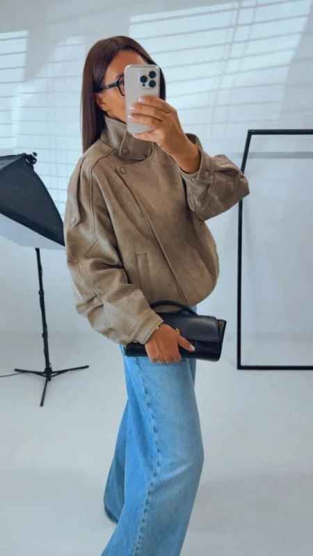 SEMIŠOVÁ BUNDA MOCCA