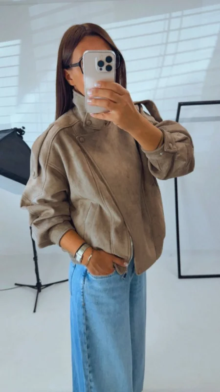 SEMIŠOVÁ BUNDA MOCCA