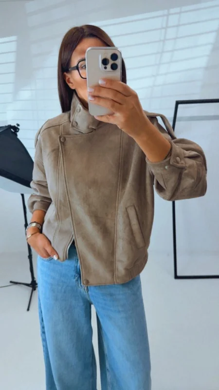 SEMIŠOVÁ BUNDA MOCCA