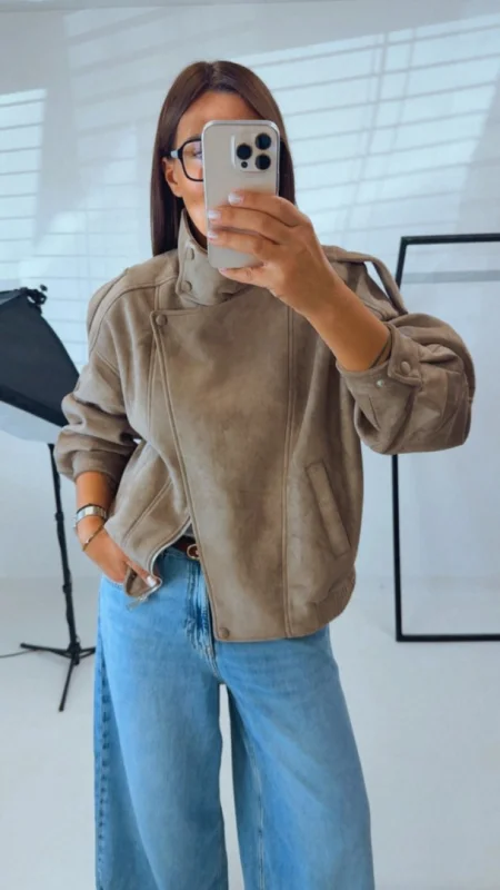SEMIŠOVÁ BUNDA MOCCA