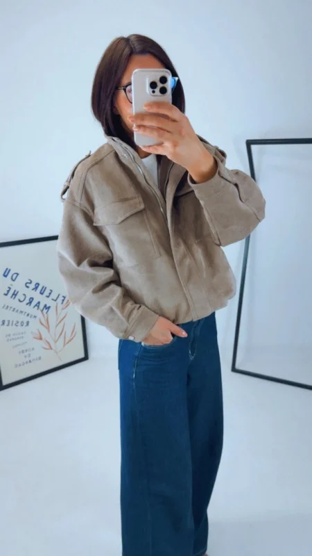 SEMIŠOVÁ BUNDA MOCCA