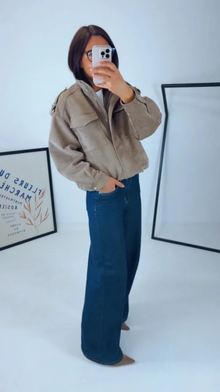 SEMIŠOVÁ BUNDA MOCCA