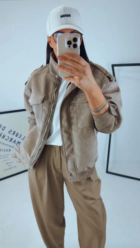 SEMIŠOVÁ BUNDA MOCCA