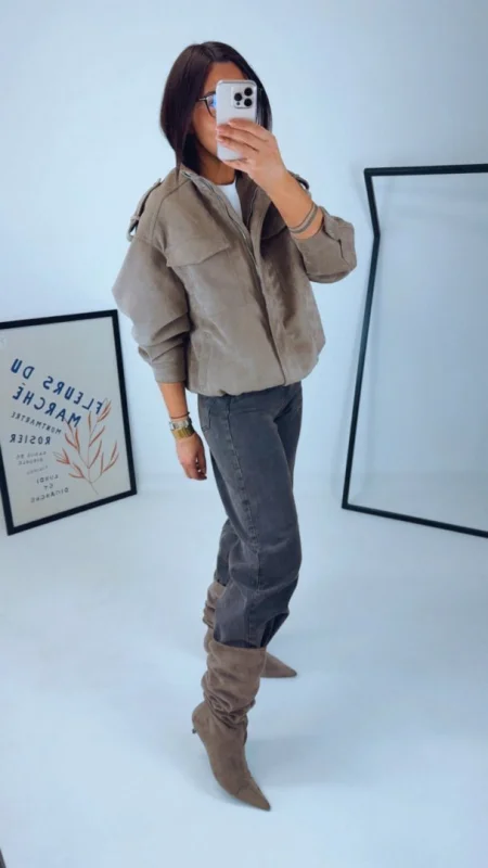 SEMIŠOVÁ BUNDA MOCCA