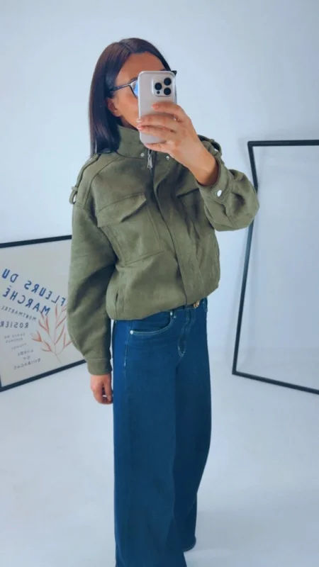 SEMIŠOVÁ BUNDA KHAKI