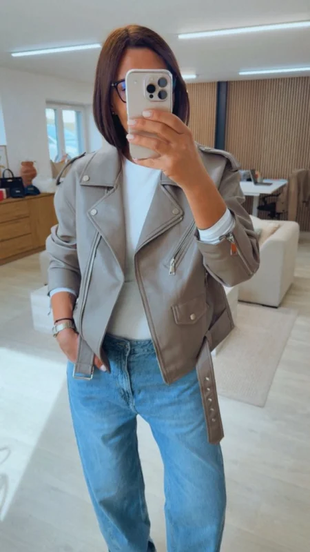 OVERSIZED TAUPE KŘIVÁK