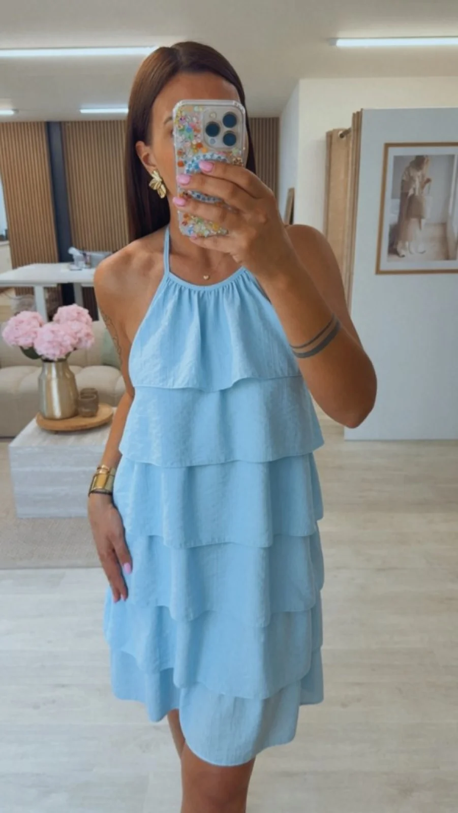 VOLÁNOVÉ ŠATY BLUE