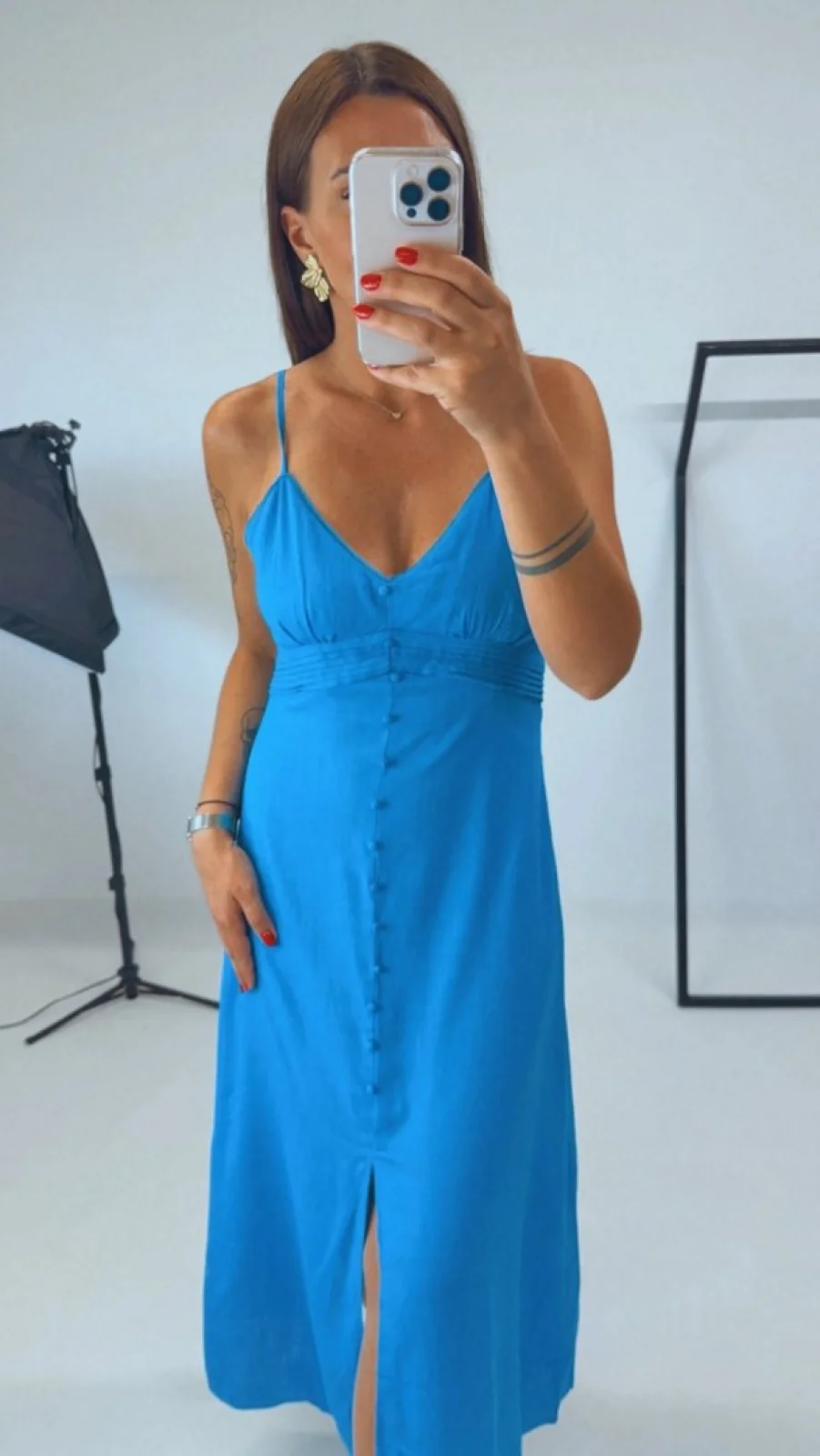 LNĚNÉ ŠATY BLUE