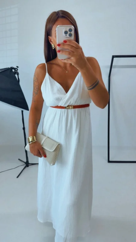 MUŠELINOVÉ ŠATY WHITE II