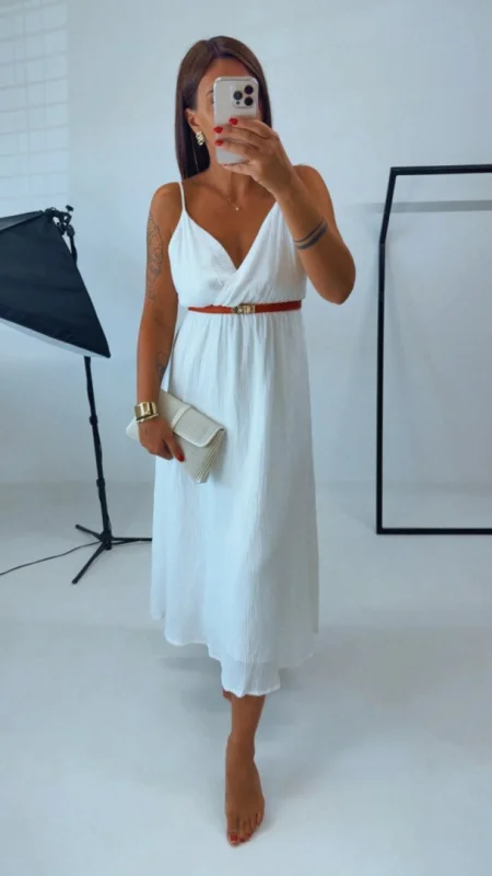 MUŠELINOVÉ ŠATY WHITE II