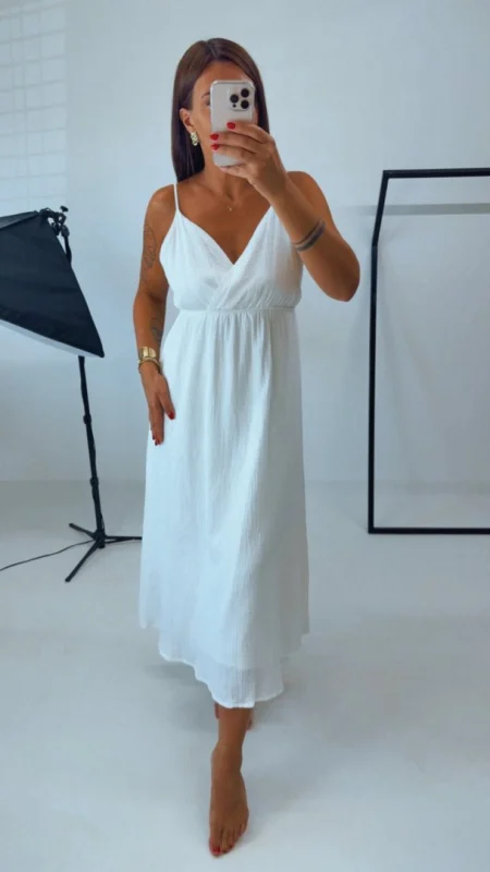 MUŠELINOVÉ ŠATY WHITE II