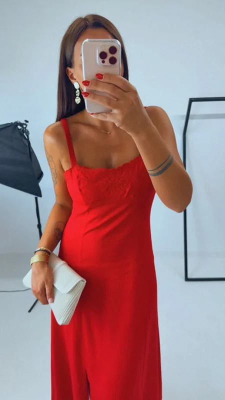 ŠATY LONG RED