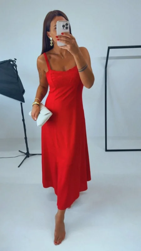 ŠATY LONG RED