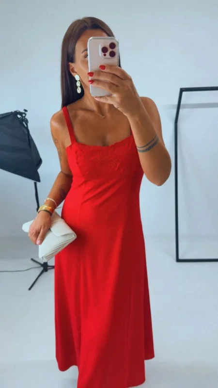 ŠATY LONG RED