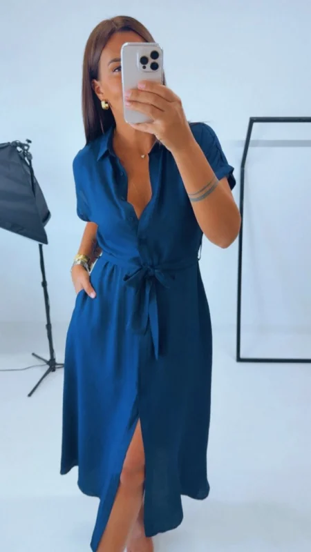 KOŠILOVÉ ŠATY NAVY