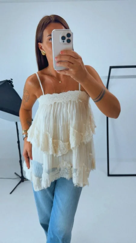 KRAJKOVÝ TOP beige