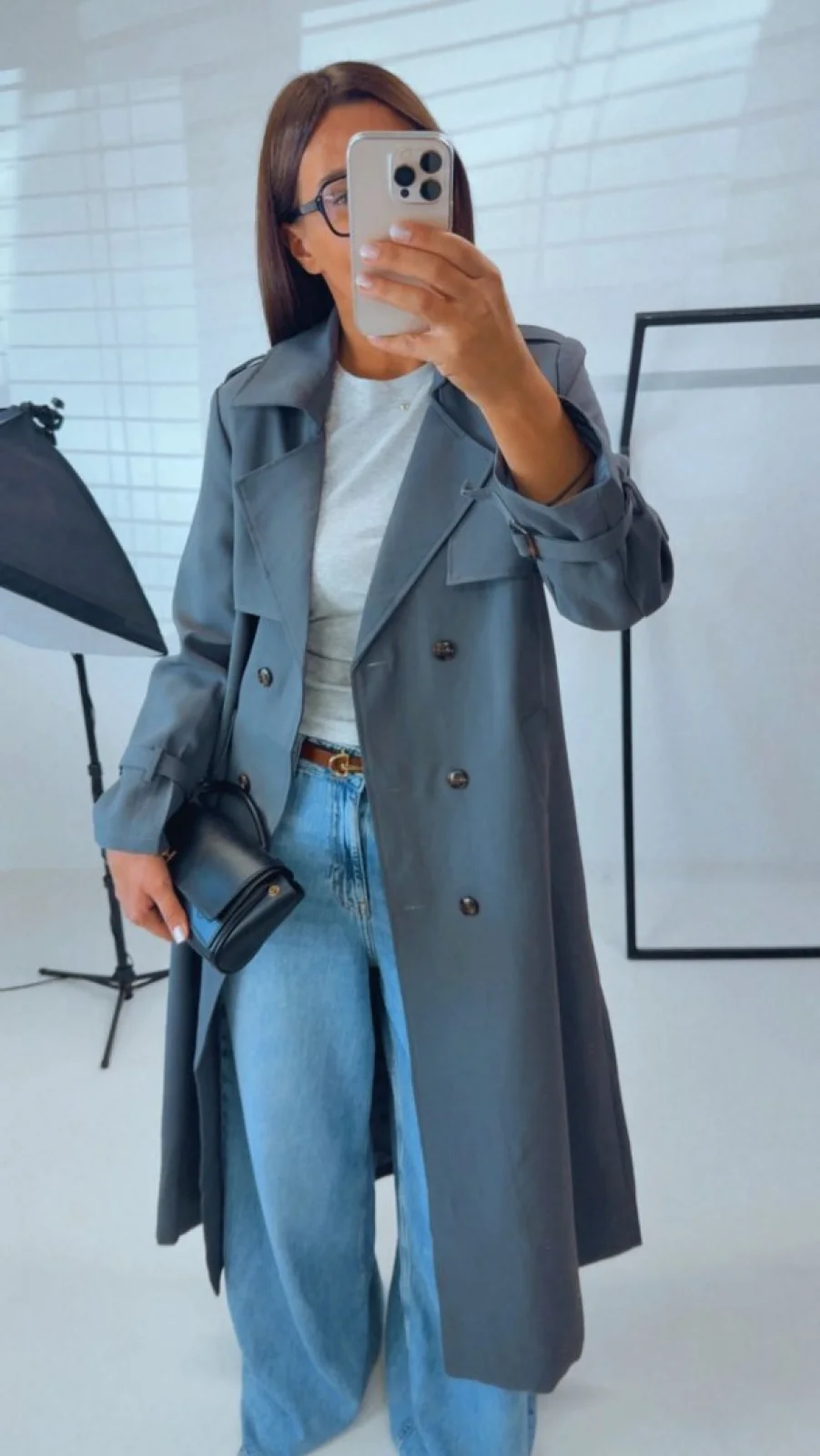 DLOUHÝ TRENCH GREY
