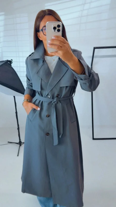 DLOUHÝ TRENCH GREY