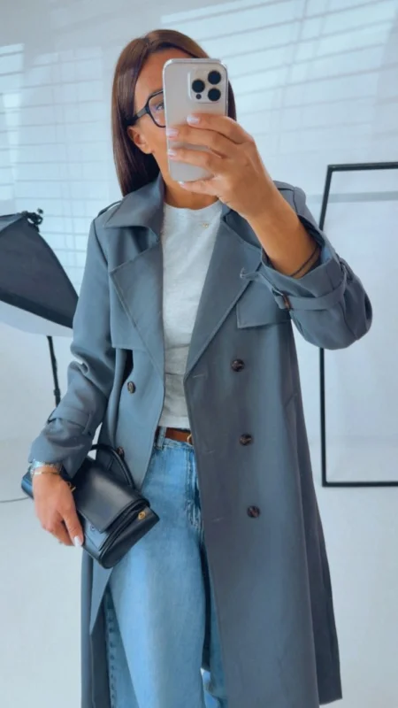 DLOUHÝ TRENCH GREY