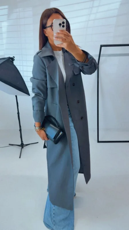 DLOUHÝ TRENCH GREY