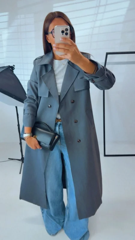 DLOUHÝ TRENCH GREY