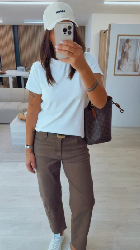 BALLOON JEANS BROWN