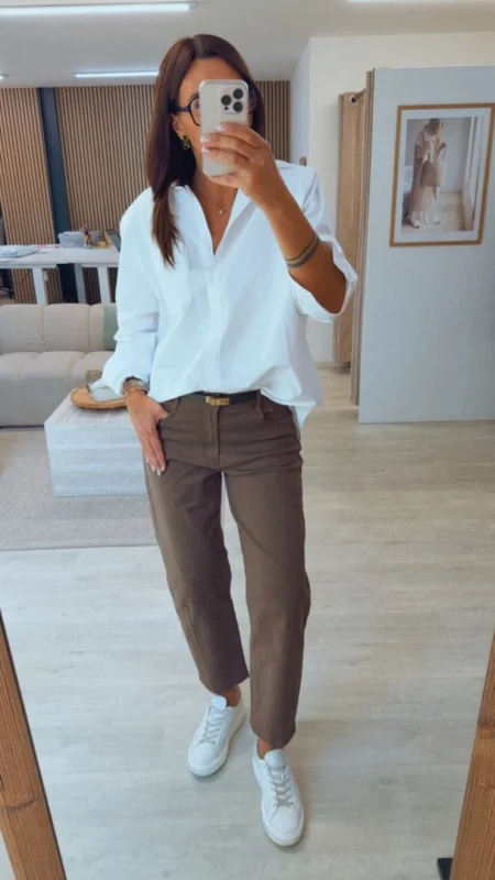 BALLOON JEANS BROWN