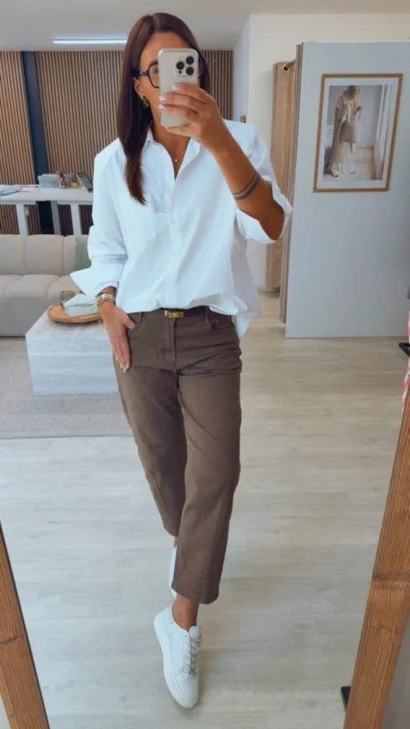 BALLOON JEANS BROWN