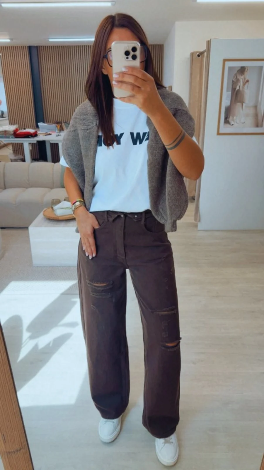 BARREL JEANS BROWN