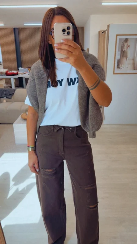 BARREL JEANS BROWN
