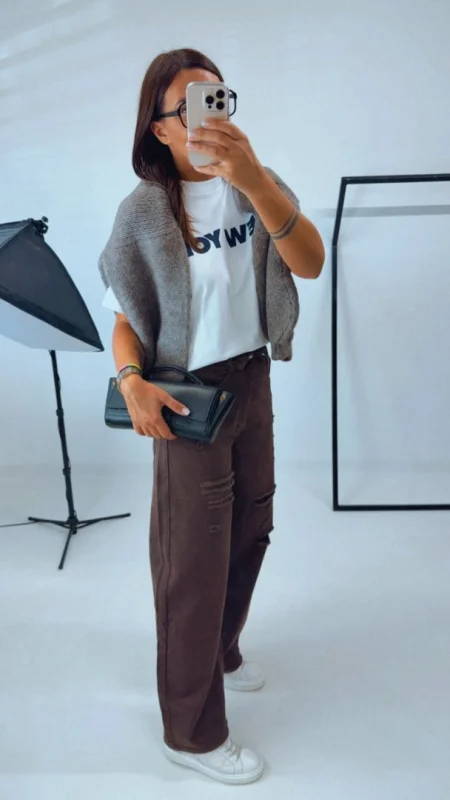 BARREL JEANS BROWN