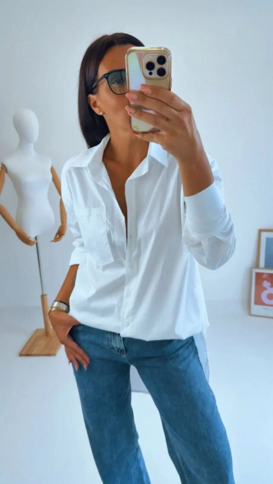 PRODLOUŽENÁ KOŠILE WHITE