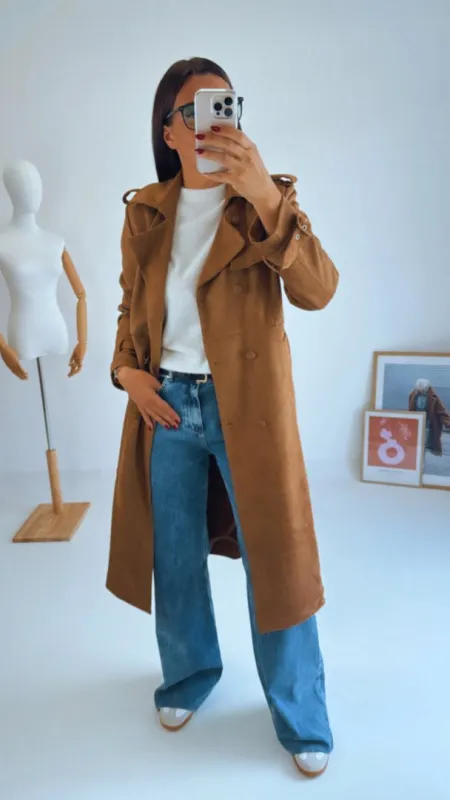 CAMEL SEMIŠOVÝ TRENČKOT