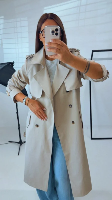 DLOUHÝ TRENCH BEIGE