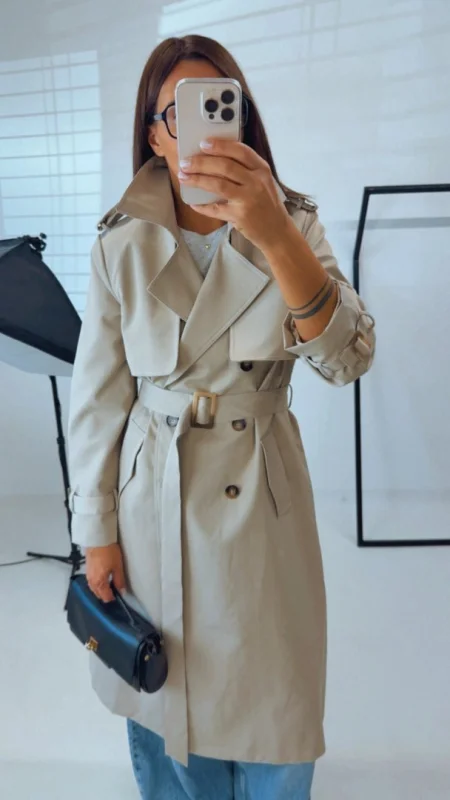 DLOUHÝ TRENCH BEIGE