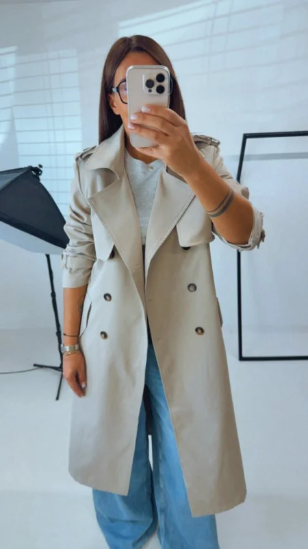 DLOUHÝ TRENCH BEIGE